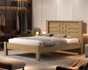 Cama De Casal Laura 100% Mdf - Extrado Madeira Amendoa Basoto