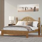 Cama de Casal Queen Clássica 218cm x 172,5cm Ouro Freijó Madeira Pinus - Finestra