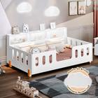 Cama de Criança Premium Infantil Montessoriana Led Nina com Nicho - Branco Acompanha Luminária Led