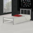 Cama de ferro tubular solteiro resistente com colchão Laís 88 - Primoart