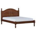 Cama de Madeira Maciça Casal Pés Torneados Aurum F07 Café - Mpozenato