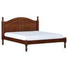 Cama de Madeira Maciça Casal Queen Pés Torneados Aurum F07 Café - Mpozenato