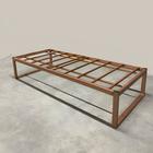 Cama de solteiro aço/ferro estilo industrial mobbili cs-02