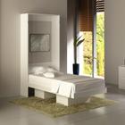 Cama de Solteiro Articulada com 2 Nichos - Branco - Tecno Mobili