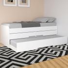 Cama de Solteiro Bibox Juliette 2 Gavetas Branco Fosco - Robel