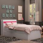 Cama De Solteiro Com Auxiliar E 2 Gavetas Branco Rosa Angel Shop Jm