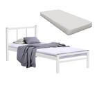 Cama De Solteiro De Ferro Com Colchão 78 Lais Branco - Primoart