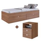 Cama De Solteiro Gaveteiro Com Mesa De Cabeceira Montana Finku Shop Jm