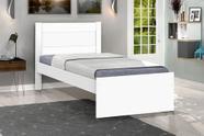 Cama de solteiro prisma colchão 0,88 branco/branco/lilas