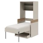 Cama de Solteiro Retrátil Vertical com Mesa Escrivaninha Forman SVS Pecan e Freijó - Save Space