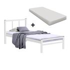 Cama De Solteiro Tubular Com Colchão 88 Branco Primo Art - PRIMOART