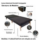 Cama Dobrável Portátil Conjugada Premium Viagem/Camping/Alojamentos/Hospedes/Pousadas - 230KG - ARTPUFF DO BRASIL