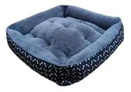 Cama Dog Caminha Pet Cama Lavável 70x70 Cama P/ Cães E Gato Cinza