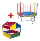 Cama Elástica Pula Pula Trampolim 2,30m + Piscina De Bolinhas 1,00m Nacional Premium Playground Rotoplay Brinquedos