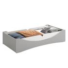Cama Evolutiva Luna Cinza Fosco com 2 Kits Proteção Lateral Lisa e Colchão D20 - Reller Móveis