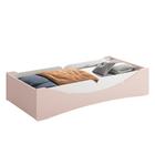 Cama Evolutiva Luna Rosa Fosco com 2 Kits Proteção Lateral Lisa e Colchão D33 - Reller Móveis