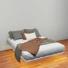 Cama Flutuante King com Led 220v 32cm X 194cm X 204cm