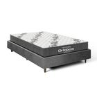 Cama Genebra Bouclé com Colchão de Espuma D33 Ortobom Airtech 100 Solteiro 88cm