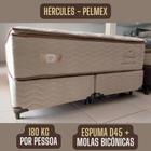 Cama Hércules - Pelmex - Queen 1,58 x 1,98 x 0,82 (Colchão + Box) 180 KG Por Pessoa