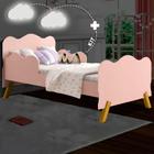 Cama Infantil Angel Rose VJ Com 2 Luminárias Nuvem Cristal Branco Divaloto - VJ Móveis