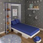 Cama Infantil Articulada CM8013 Tecno Mobili 4 Prateleiras 2 Nichos 128,5x198,5x193cm