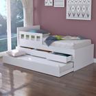 Cama Infantil Bicama 3 Gavetas Com Grade 100% Mdf 907910 Branco - Foscarini