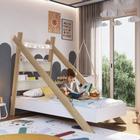 Cama Infantil Cabana Livreiro com Colchão Itapuã/Branco