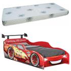 Cama Infantil Carros Disney Star com Aerofólio 7A com Colchão Ortobom D20 Pura Magia