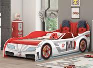 Cama Infantil Carros Fast Car Branco/ Vermelho Móveis Estrela