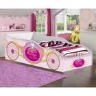 Cama Infantil Carruagem Branco/Rosa