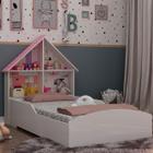 Cama Infantil Casinha Gelius Móveis Branco Acetinado