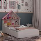 Cama Infantil Casinha Gelius Móveis Branco Acetinado