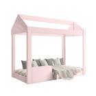 Cama Infantil Casinha Montessoriana com Colchão Crystal Baby Rosa J&A