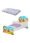 Cama Infantil Com Colchão Mini Menino Dinossauros Branco