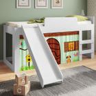 Cama Infantil Com Escorregador Cm090 Branco - Art In Móveis