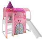 Cama Infantil Joy com Escorregador Dossel Barraca Castelo e 1 Torre 21A Pura Magia