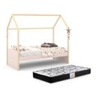 Cama Infantil Kids Liv Rosê/Natural com Colchão Supreme D33 - Matic Móveis