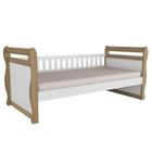 Cama Infantil Maria Móveis Peroba Branco Brilho/Carvalho - MOVEIS PEROBA