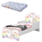 Cama Infantil Mini Com Colchão Menina Adesivada Unicórnio - JLB MOVEIS