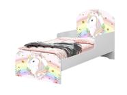 Cama Infantil Mini Menina Adesivada Unicórnio Arco Iris Br