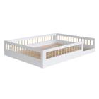 Cama Infantil Montessoriana Casal Completa Móveis Affetto Branco