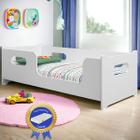 Cama Infantil Montessoriana Com Colchão e Grade Proteção Lateral Quarto Estrado Reforçado Juvenil Menina Menino Princesa