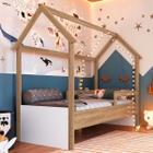 Cama Infantil Montessoriana Soninho Oak/Branco - Panorama Móveis