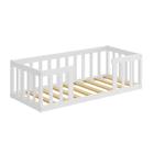 Cama Infantil Montessoriane Com Grade Branco - Nemargi