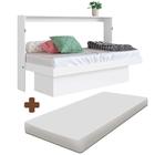 Cama Infantil Multifuncional Dobrável Branco Com Colchão Fioxi Shop Jm