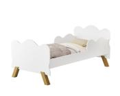 cama infantil para quarto mdf pes de madeira angel cor branca