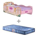 Cama Infantil Princesas Disney Star Carruagem com Colchão