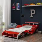 Cama Infantil Solteiro para Colchão 88cm - Gelius Carro Formula 1 Vermelho