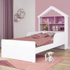 Cama Infantil Tuboarte Laura 100% MDF com Cabeceira Casa de Boneca