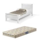 cama infntil branco com colchão ocm proteção reforçada com colchão
